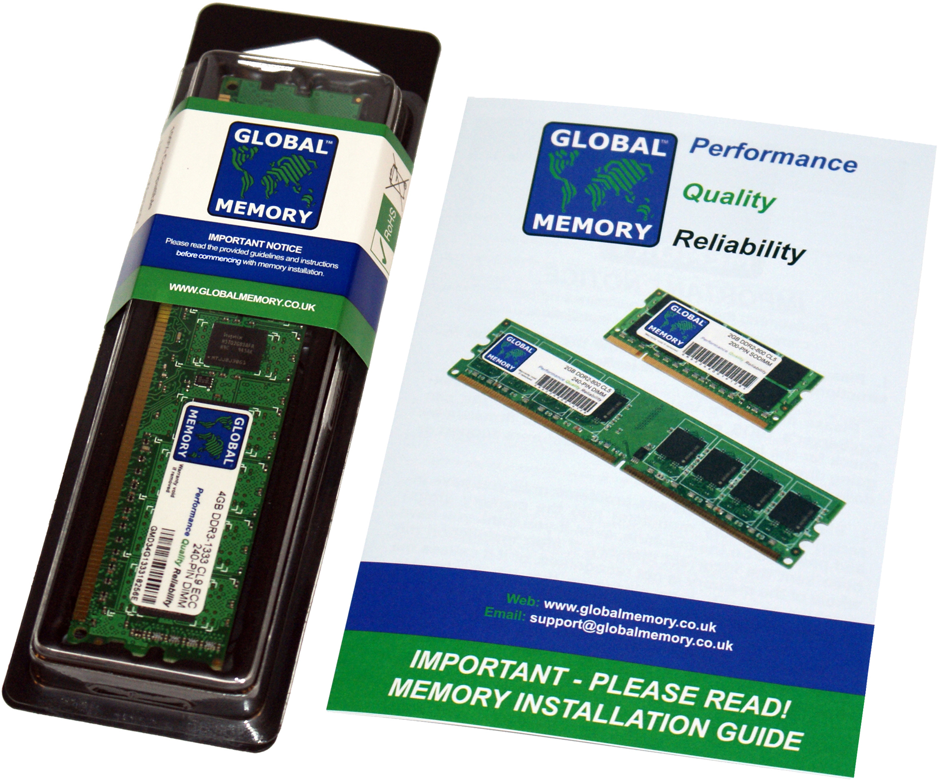 2GB DDR3 1600MHz PC3-12800 240-PIN ECC DIMM (UDIMM) MEMORY RAM FOR SERVERS/WORKSTATIONS